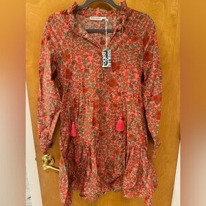 Pink Red Floral Dress by Roller Rabbit